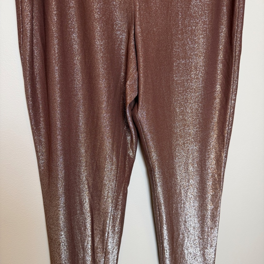 NWT SKIMS XL Cocoa Brown Sparkle Glitter Stretch Leggings High Rise Stretch - Picture 5 of 13